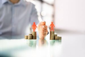Separating Money Stack In Divorce. Saving Income