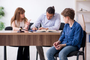 Divorcing family trying to divide child custody